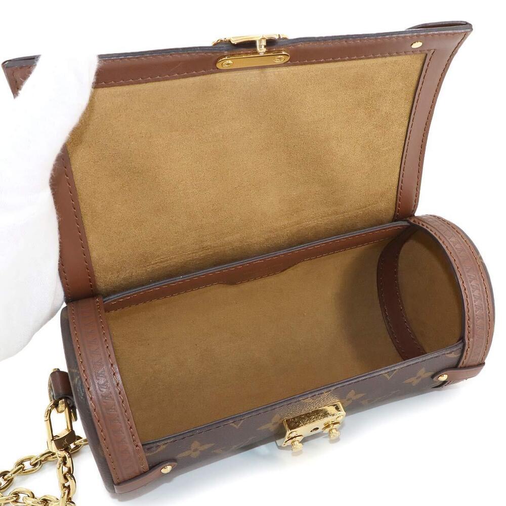 Louis Vuitton Monogram Leather Bag Trunk Shoulder Papillon Brown Brown - Picture 6 of 9